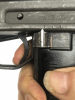 Spezielle EU DECO ungesicherte MINI UZI mit Riegel links und Picatinny-Schiene.