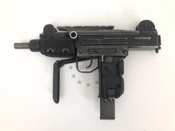 Bijzondere EU DECO onklaar gemaakte MINI UZI met grendel links en Picatinny rail.
