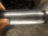 Escopeta de cañón doble recortado / pistola de carruaje en estuche de violín.