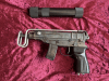 Skorpion VZ 61 submachine gun with replica silencer and plastic grip in EU DECO
