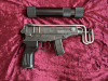 Skorpion VZ 61 submachine gun with replica silencer and plastic grip in EU DECO